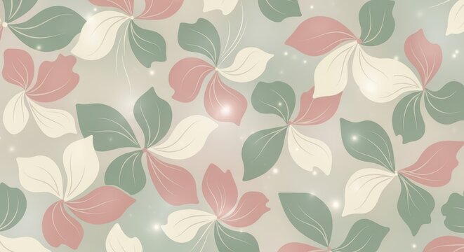 Elegant floral pattern design with pastel colors for invitation or background use - Powered by Adobe