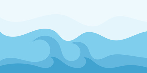 Abstract Water wave vector illustration design background