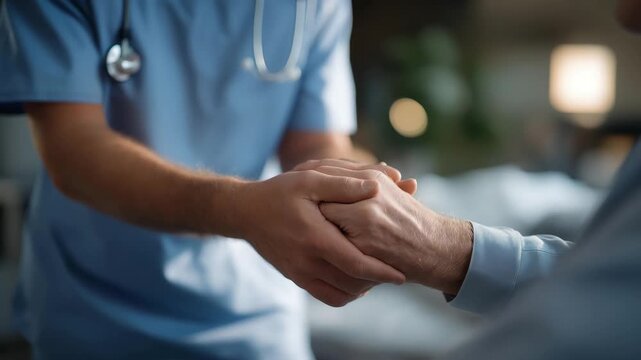 A vector-based illustration of emotional intelligence in healthcare communication, represented through color gradients and empathy-driven design elements. cinematic color correction, natural uneven
