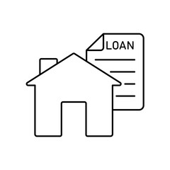 loan icon outline editable stroke line drawing eps.