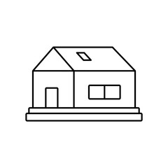property icon outline editable stroke line drawing eps.