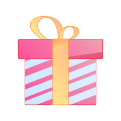 Holiday Birthday Gift Surprise Celebration Gradient Flat Vector Illustration Party Sentiment Asset
