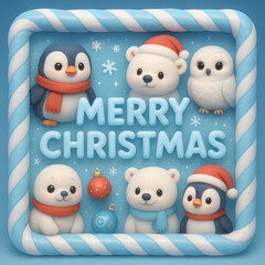 Obraz premium christmas greeting card