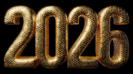 Bold 2026 typography representing a prosperous new year full of ambitious goals, financial growth and celebratory success.
