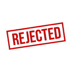 Red Rejected grunge rubber stamp message on white