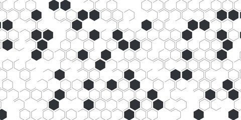 3D black and white hexagon soccer ball pattern background graphic illustration.