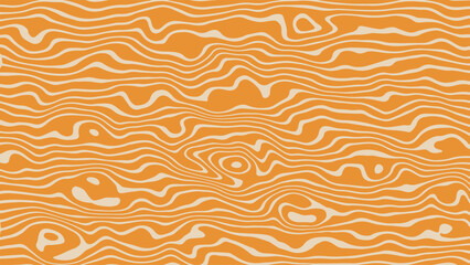 Abstract orange and beige wavy line pattern