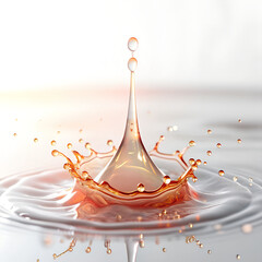 Stunning liquid drop formation, a perfect splash of vibrant freshness revealed