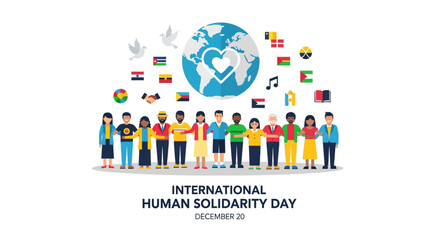 International Human Solidarity Day December 20 - Unity and Diversity of Global People