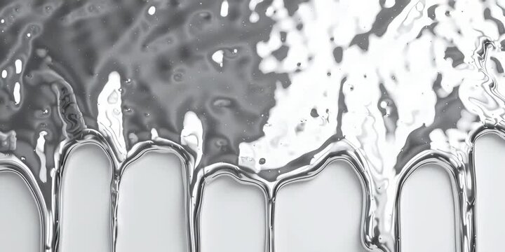 Exploring the flow and texture of metallic thorns as they drip and shimmer under natural light