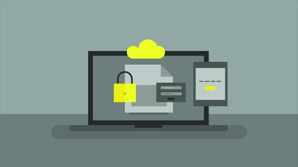 Documents securely stored on cloud storage protected by password and two step mobile authentication.