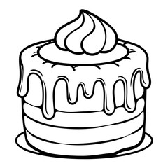 Sketchy Cake Outline