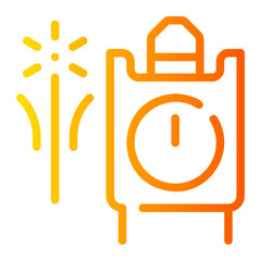 clock tower gradient icon