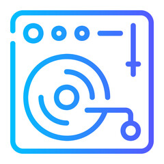 dj mixer gradient icon