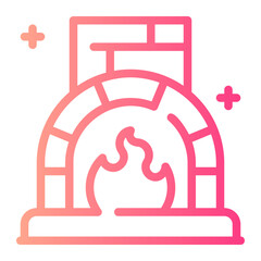 fireplace gradient icon