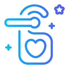 door knob sign gradient icon