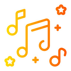 music gradient icon