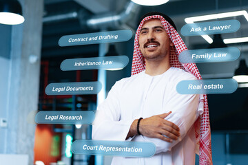 Lawyer discussing legal topics in an office setting during the day