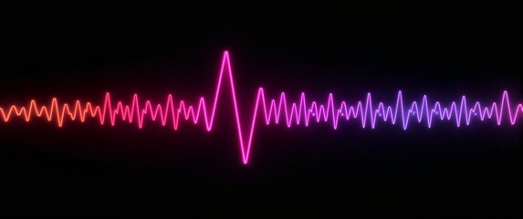 Neon pulse square rainbow neon flare design background