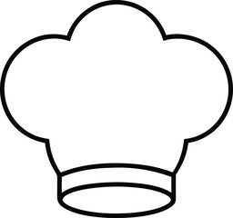 Chef hat icon outline for cooking and culinary branding