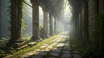 Stickers Meisjeskamer Forgotten Temple Passage — Game Background Environment, DnD inspired for scene background  © TiPen PNG