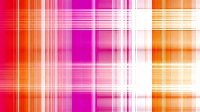 Colorful plaid patterns evolve and shift, creating a dynamic and visually engaging abstract animation