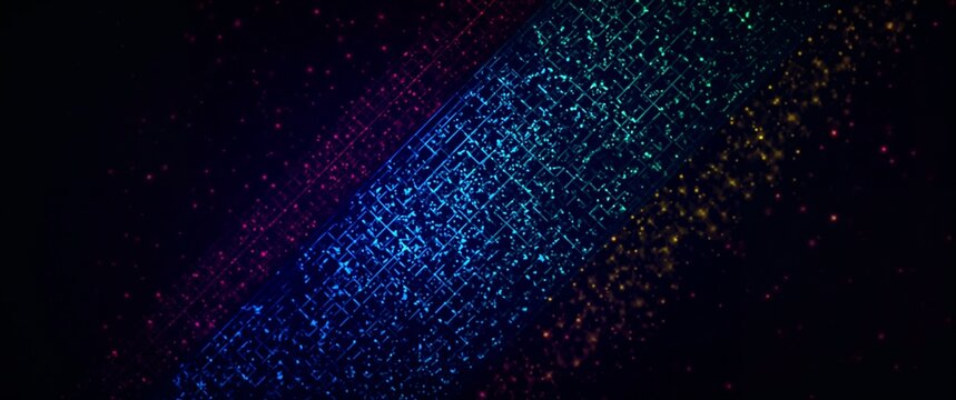 Glow beam mesh square triangle multi color luminous design background