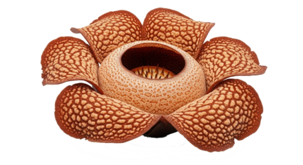 Giant Rafflesia Flower with Textured Petals and Unique Central Structure.