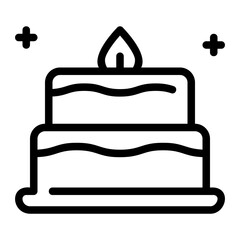 cake line icon