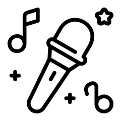 karaoke line icon