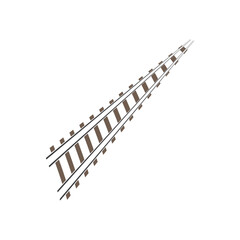Train tracks vector icon design