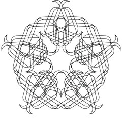 illustration of a beautiful mandala flower design 