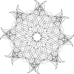 illustration of a beautiful mandala flower design 