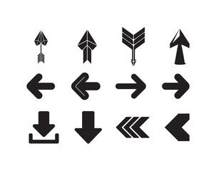 Arrow Icon Collection, Modern Directional Vector Symbols for Navigation, UI and Downloads