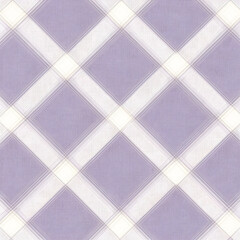 Soft lavender and cream diagonal grid pattern, a gentle and versatile textile background with a classic woven aesthetic, perfect for various design applications and digital papers