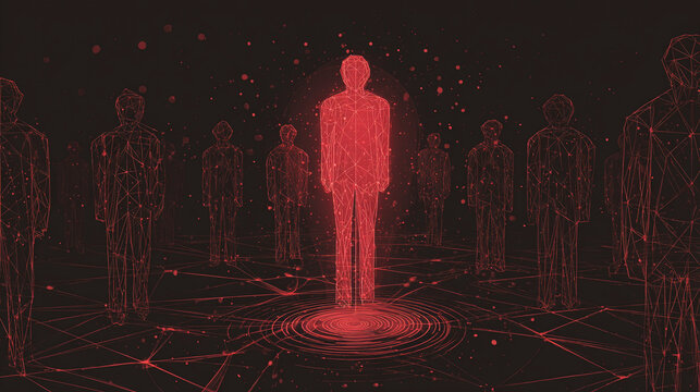 A digital gathering of interconnected individuals, the future of teamwork and leadership is here. A connected community in action today.