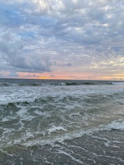 Cloudy Sunset Sky Over Sea Waves South Florida Juno Beach Jupiter © Ashley