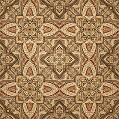 Desert Sand Moroccan Hijab Pattern with Warm Earth Tones