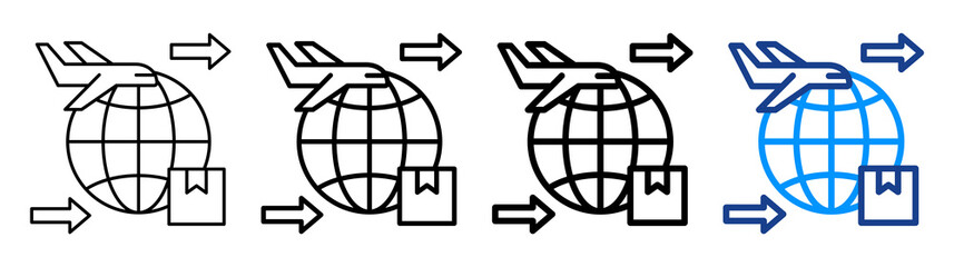 Export Product Icon Different Style Outline Collection Set