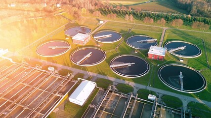 Large industrial water treatment infrastructure