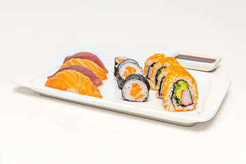 Tuna and Avocado Uramaki with premium bluefin tuna, ripe avocado, and toasted nori inside