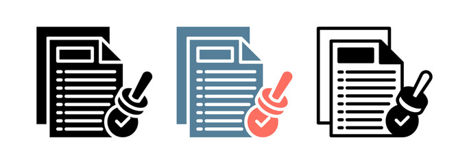 Validation Icon Collection Set  Glyph & Mixed Style  