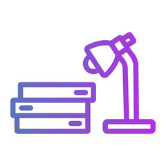 book lamp Gradient icon
