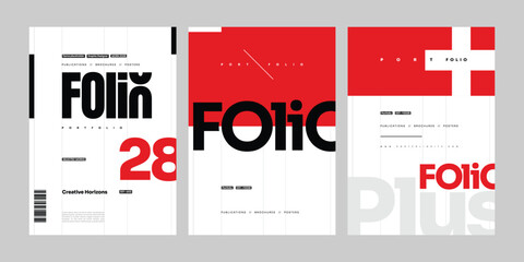 Dynamic Cover and Poster Layout Templates – Modern High-Contrast Design Set