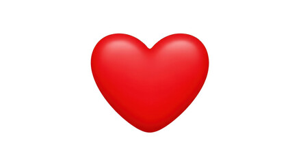 Red heart emoji for social media isolated PNG with Transparent Background