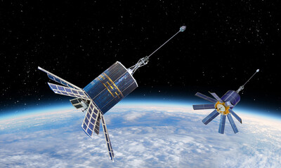 Military space navigation-communications satellites