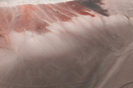 Aerial view of vibrant volcanic textures at Jote Volcano