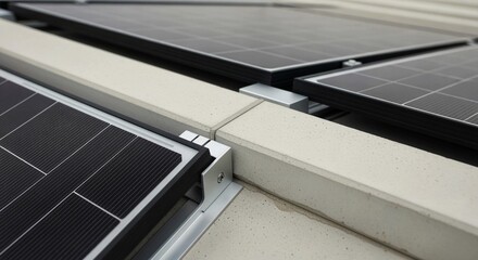 Fototapeta premium Modern solar panels provide clean energy for sustainable living and a greener future