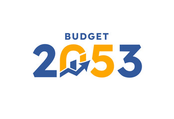 Budget 2053 logo design, 2053 budget banner design templates png