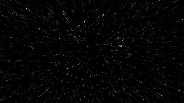 fast stars moving animation hyperspace jump accelerated jump accelerated flight through stars on solid background space jump speed of light  fast moving stars  stars partical zoom animation in HD.